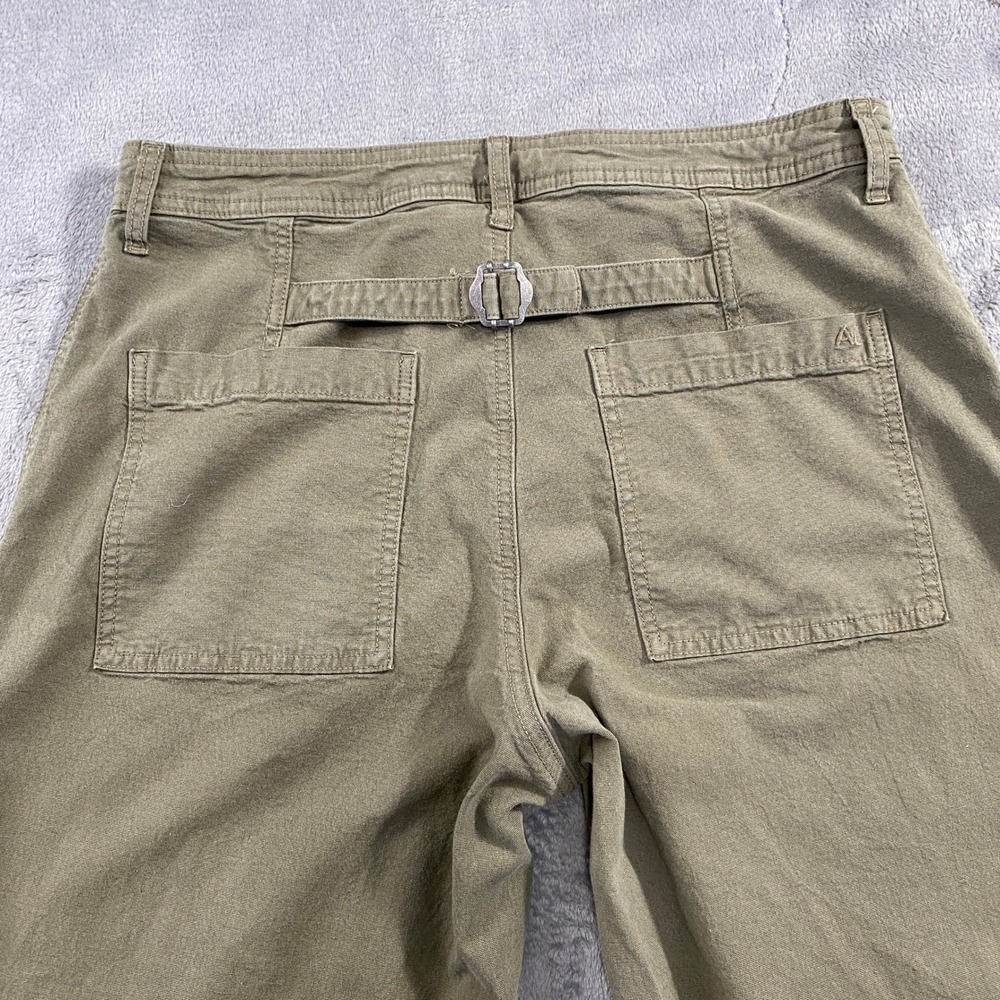 SOLD-American Eagle Outfitters Stovepipe‎ Wide Leg Pants Khaki Stretch Womens 12